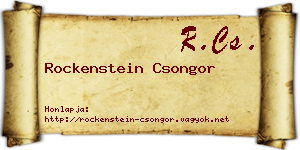 Rockenstein Csongor névjegykártya